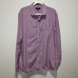 J. Crew Thompson Shirting Gingham Performance Dress Shirt, Sz XL